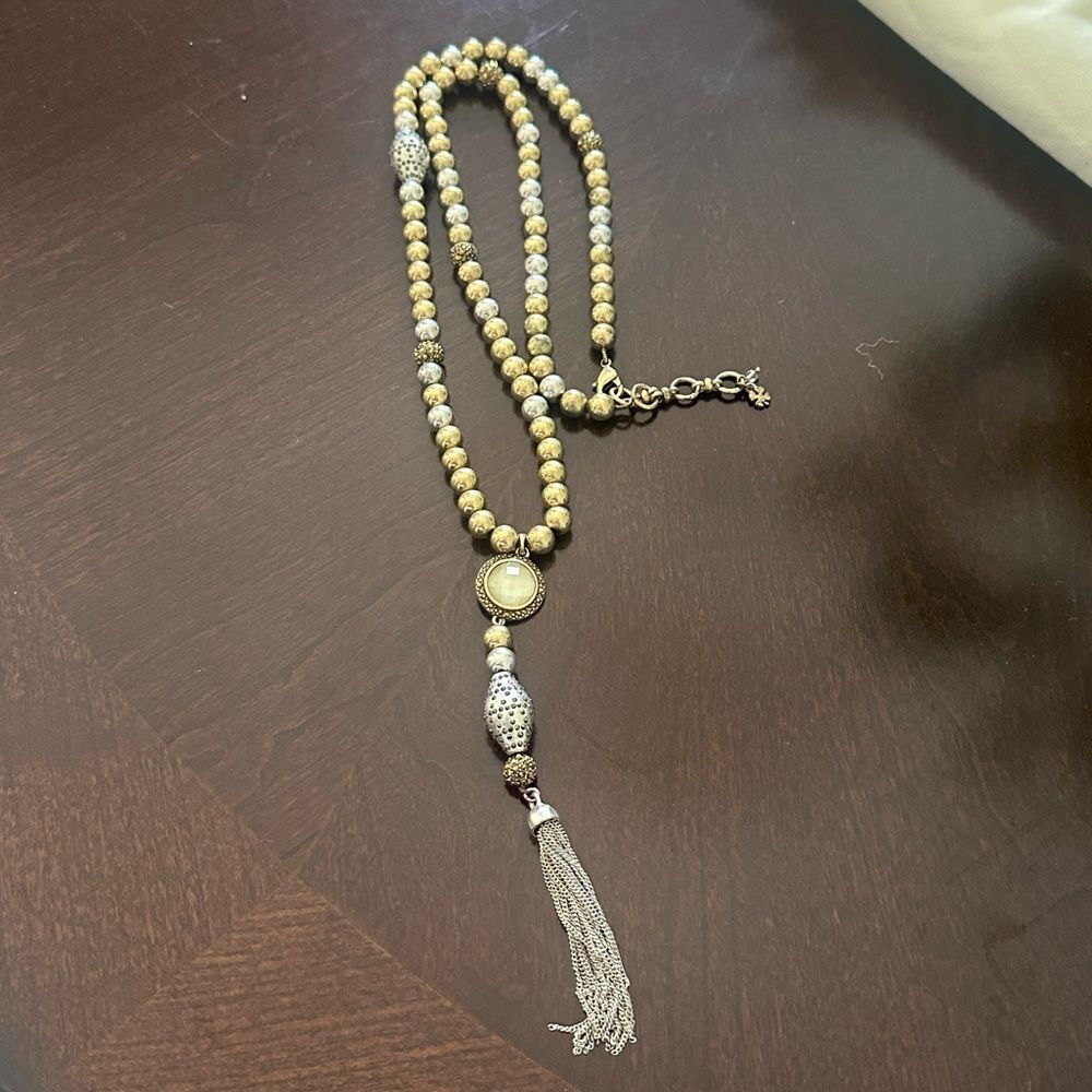 Lucky Brand Gold & Silver Tassel Fashion Necklace